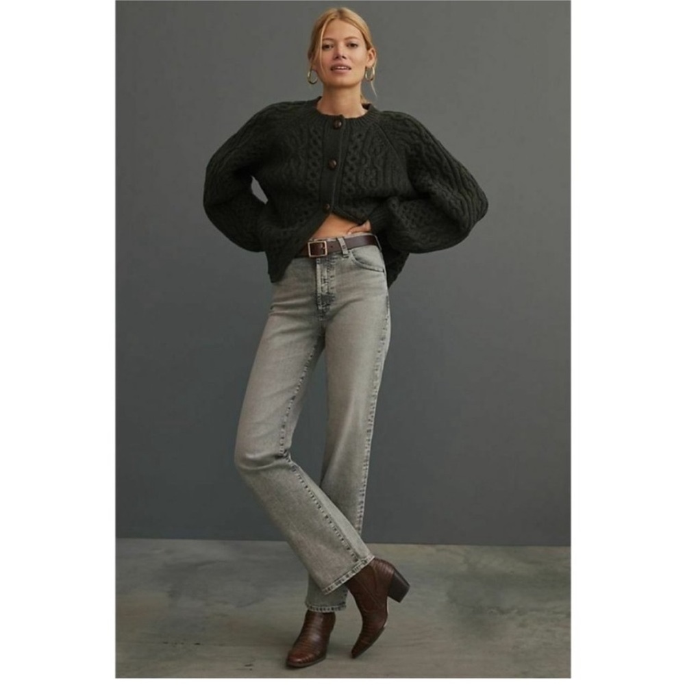 AG Adriano Goldschmied Alexxis High Rise Vintage Straight Jeans Gray Size 29